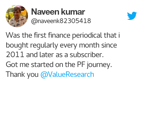 naveen kumar twitter post about value research